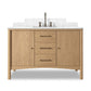 Porter Single Wide Vanity - Satin Light Wash Oak Veneer