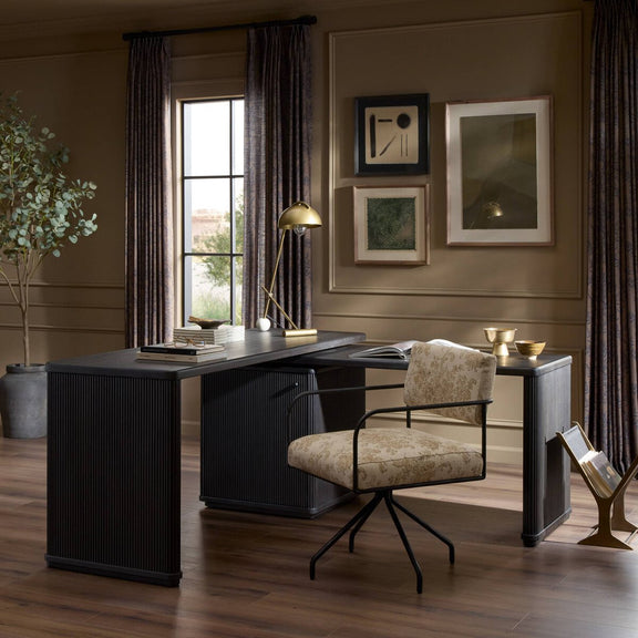 Weston Rotating Desk - Black Parawood