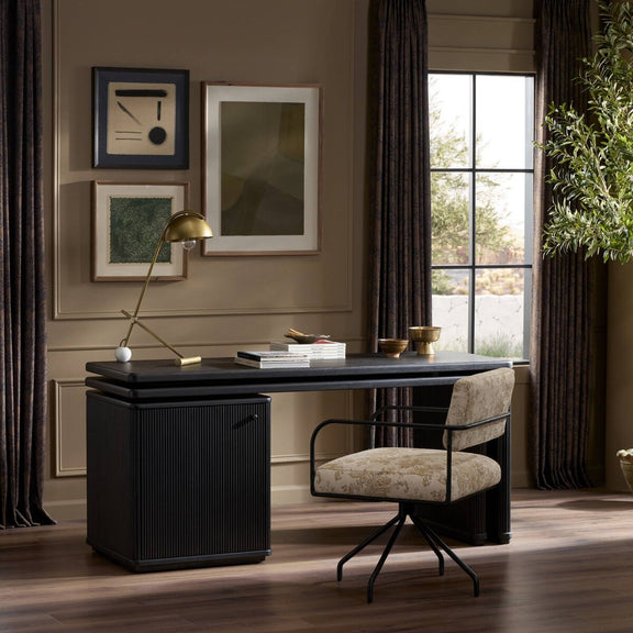 Weston Rotating Desk - Black Parawood