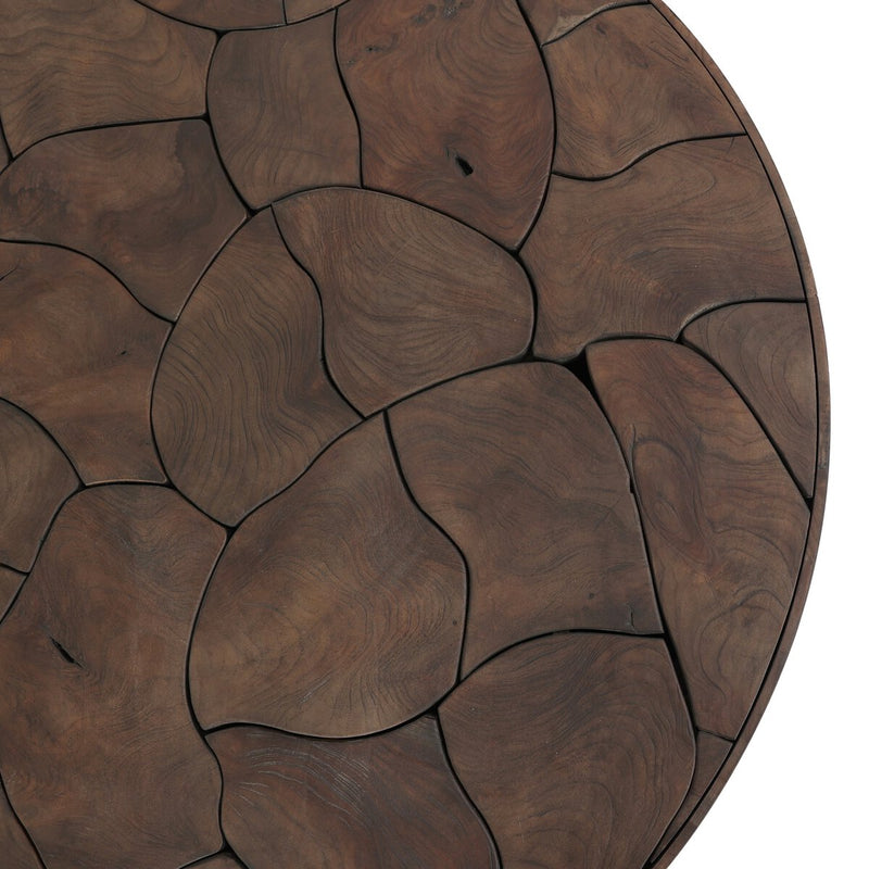 Ridge Outdoor Coffee Table - Stained Saddle Brown-teak Root