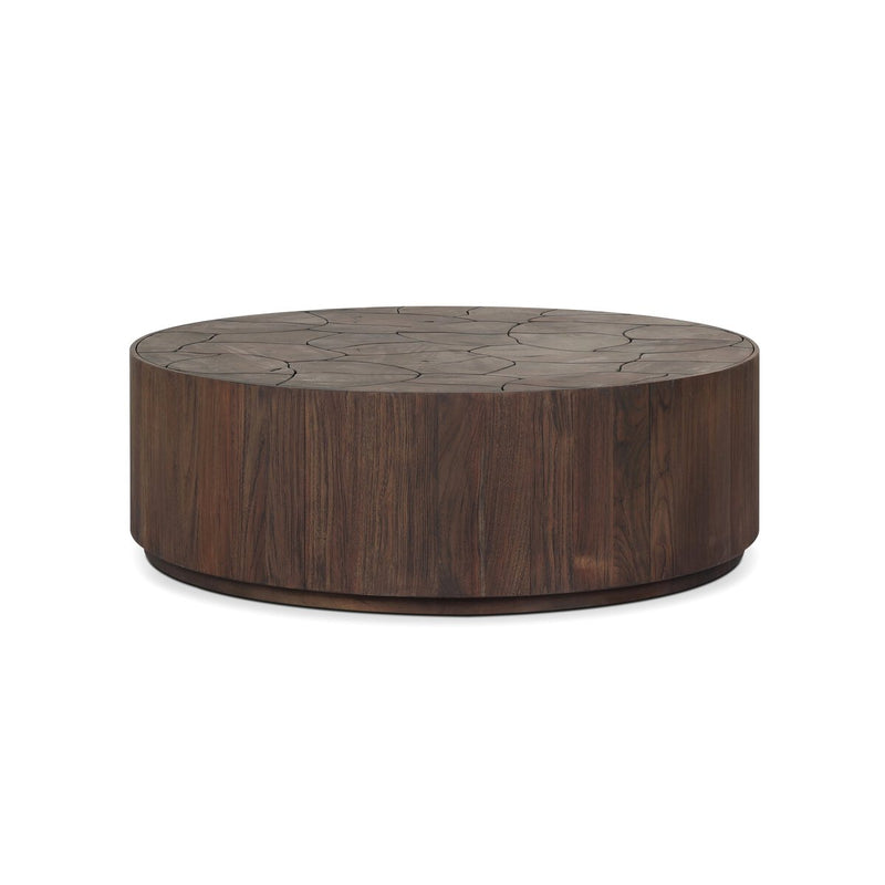 Ridge Outdoor Coffee Table - Stained Saddle Brown-teak Root