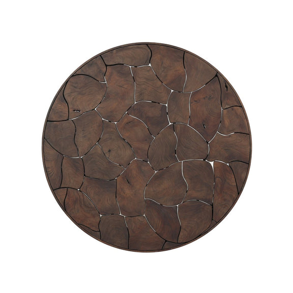 Ridge Outdoor Coffee Table - Stained Saddle Brown-teak Root