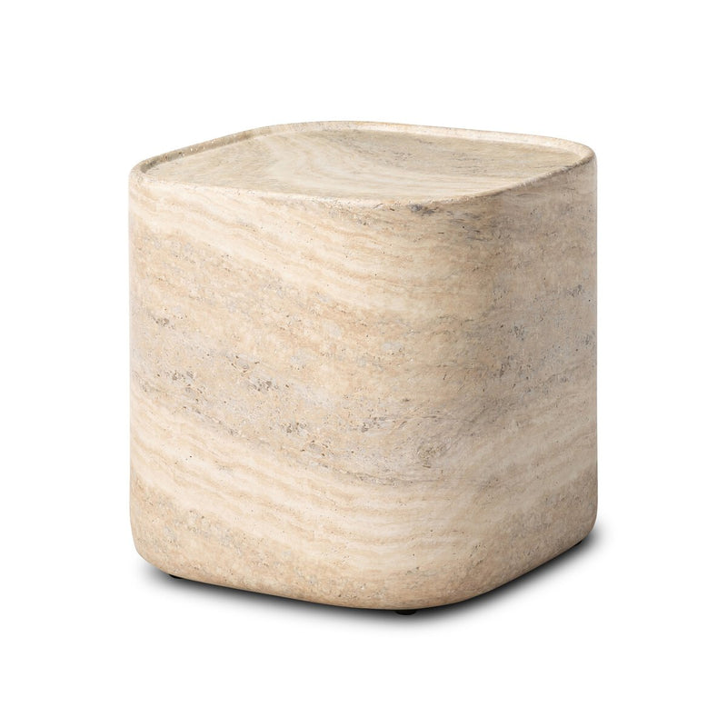Manor Outdoor End Table - Textured Sandy Grey