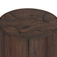 Ridge Outdoor End Table - Stained Saddle Brown-teak Root