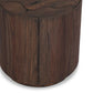 Ridge Outdoor End Table - Stained Saddle Brown-teak Root