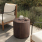 Ridge Outdoor End Table - Stained Saddle Brown-teak Root