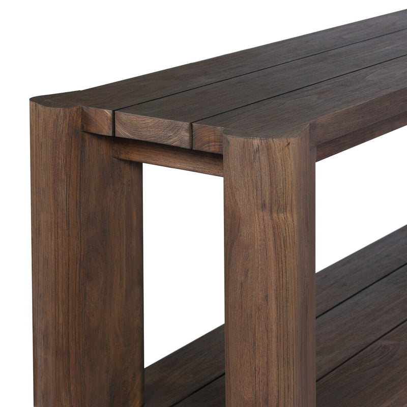 Soho Outdoor Console Table - Stained Saddle Brown
