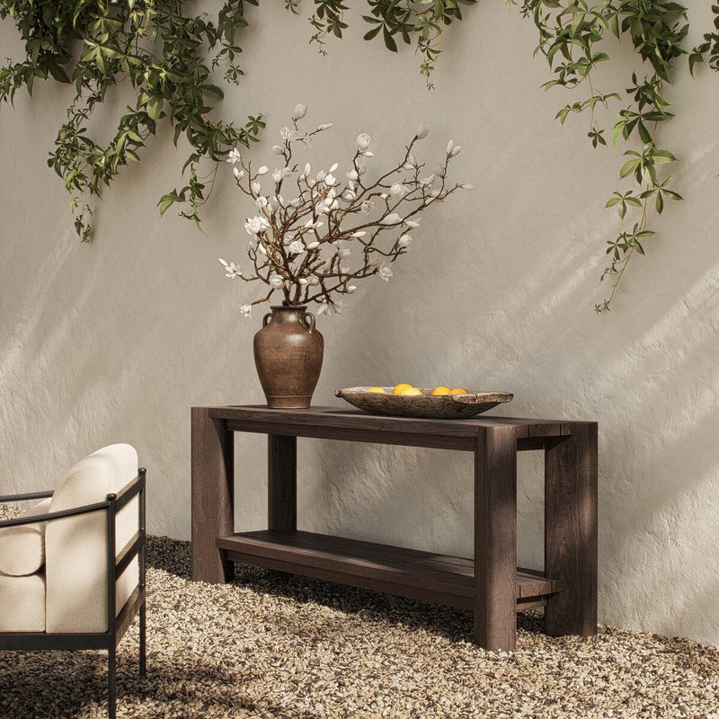 Soho Outdoor Console Table - Stained Saddle Brown