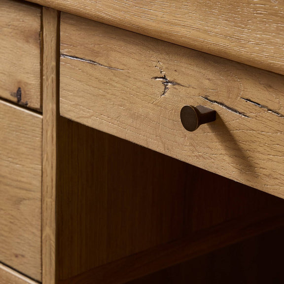 Nico Desk - Aged Natural Oak Veneer