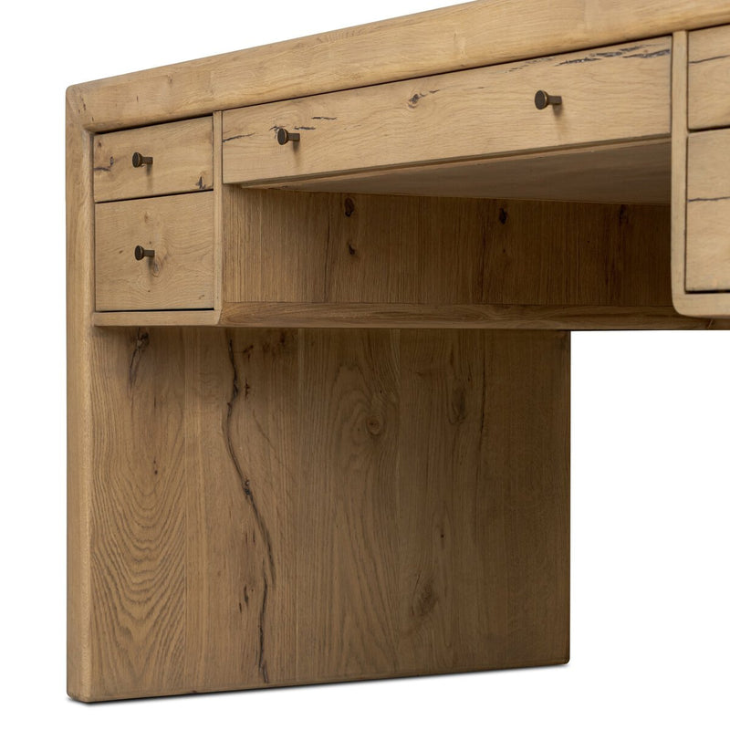 Nico Desk - Aged Natural Oak Veneer