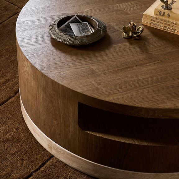 Sager Coffee Table - Amber Ash Veneer