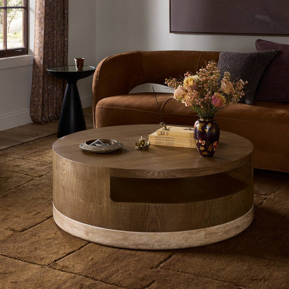 Sager Coffee Table - Amber Ash Veneer