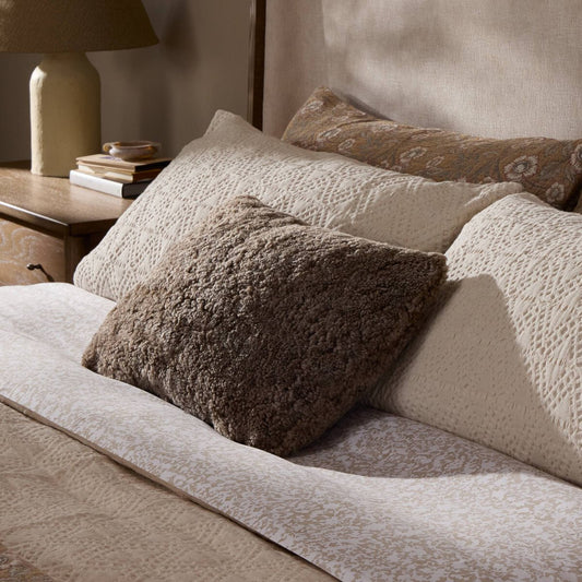 Toby Pillow - Taupe Shearling