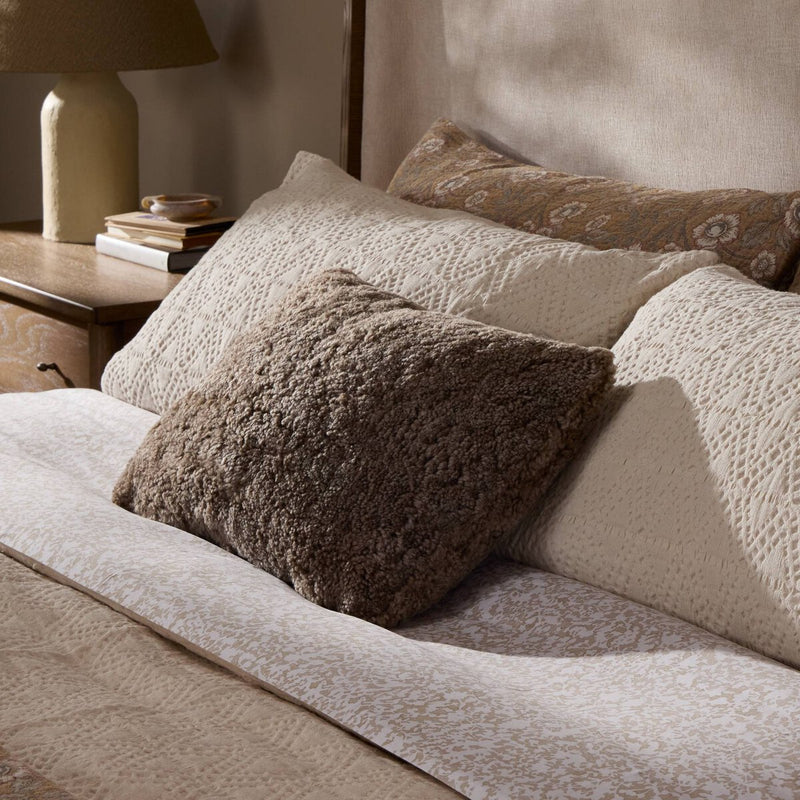Toby Pillow - Taupe Shearling