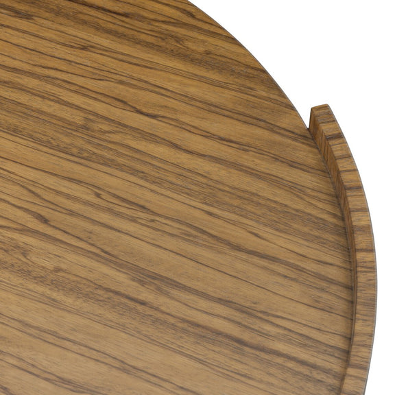 Damari Round Coffee Table - Medium Brown Limba