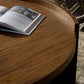 Damari Round Coffee Table - Medium Brown Limba
