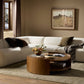 Damari Round Coffee Table - Medium Brown Limba