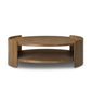 Damari Round Coffee Table - Medium Brown Limba