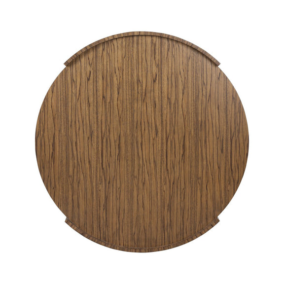 Damari Round Coffee Table - Medium Brown Limba