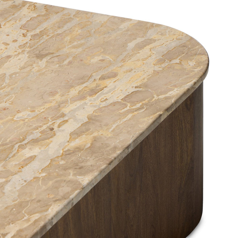 Kamina Coffee Table - Fossil Marble