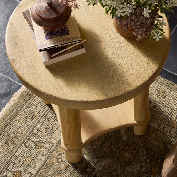 Daley End Table - Light Natural Mango