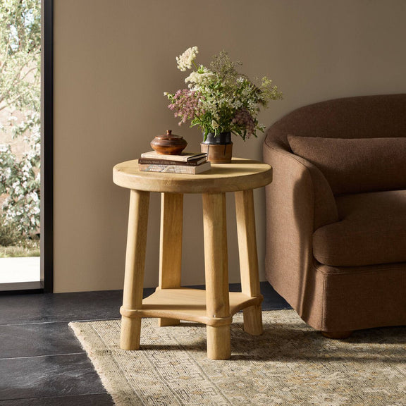 Daley End Table - Light Natural Mango