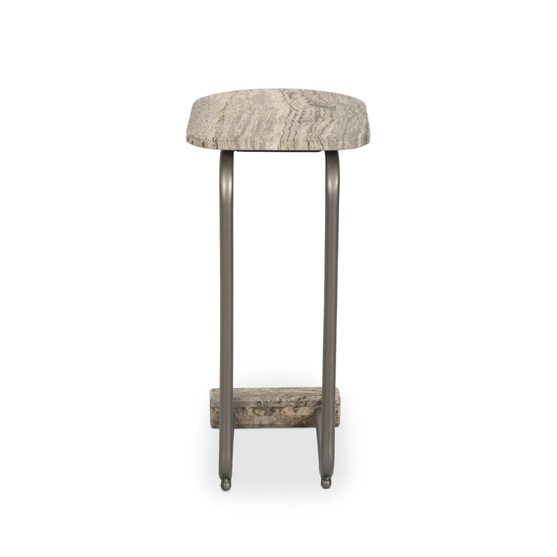 Pixie End Table - Grey Stripe Travertine
