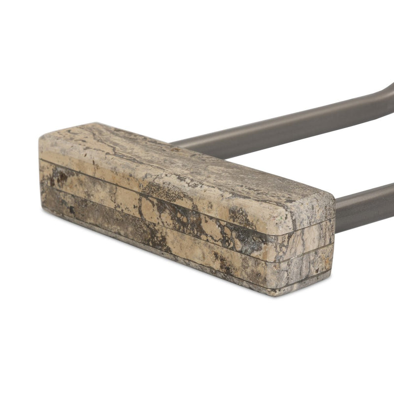 Pixie End Table - Grey Stripe Travertine