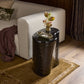 Dulcie End Table - Glossy Black Cast Aluminum