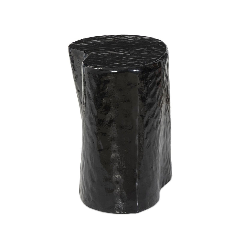 Dulcie End Table - Glossy Black Cast Aluminum