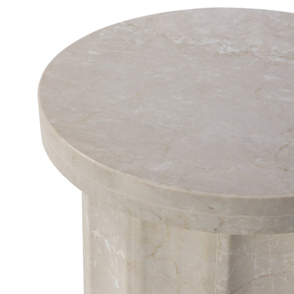 Bibi Drink Table - Cream Marble