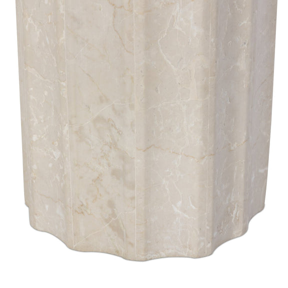 Bibi Drink Table - Cream Marble