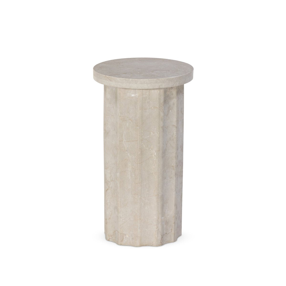 Bibi Drink Table - Cream Marble