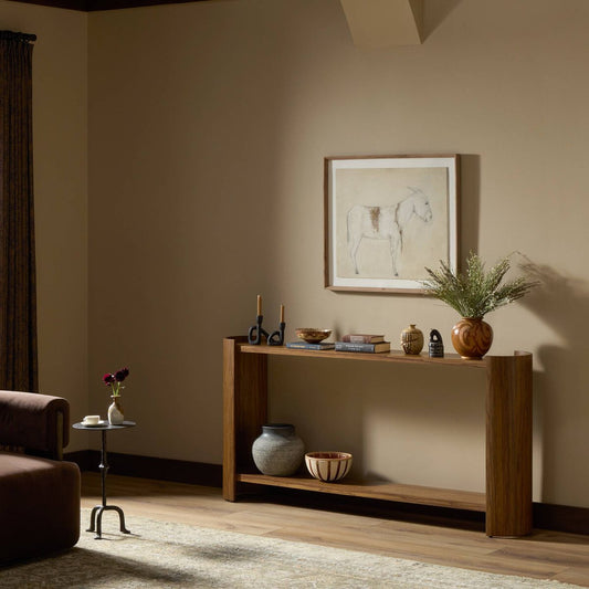 Damari Console Table - Medium Brown Limba