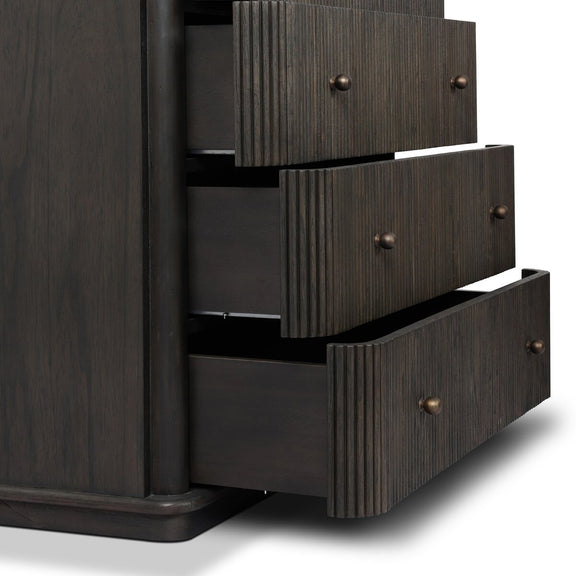 Ona 6-Drawer Dresser - Smoked Black Mindi