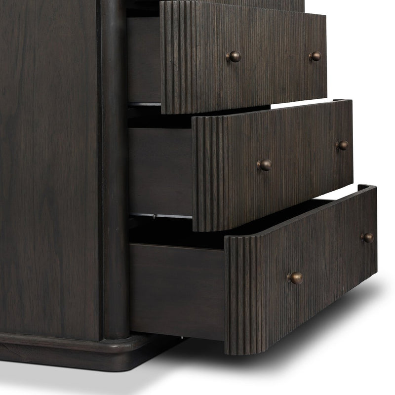 Ona 6-Drawer Dresser - Smoked Black Mindi