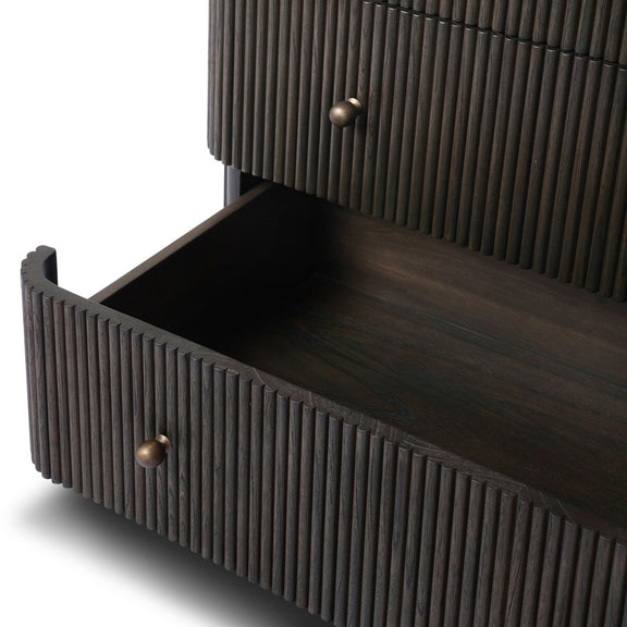 Ona 6-Drawer Dresser - Smoked Black Mindi