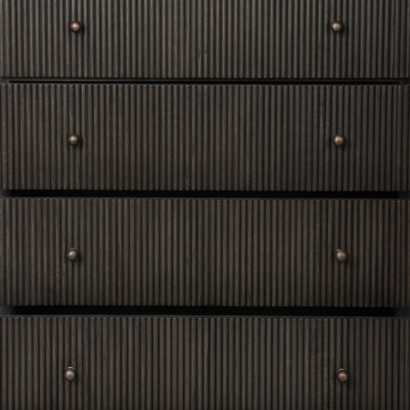 Ona 6-Drawer Dresser - Smoked Black Mindi