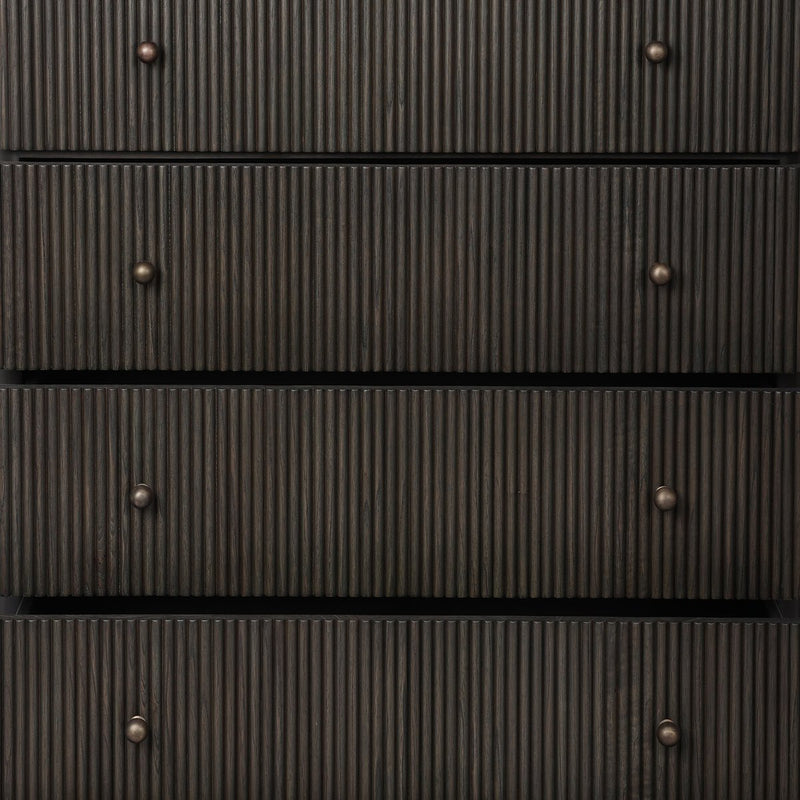 Ona 6-Drawer Dresser - Smoked Black Mindi