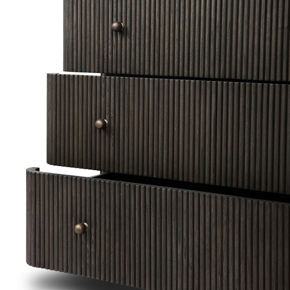 Ona 6-Drawer Dresser - Smoked Black Mindi