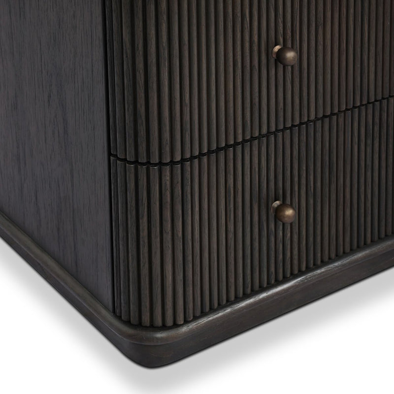 Ona 6-Drawer Dresser - Smoked Black Mindi