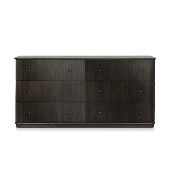 Ona 6-Drawer Dresser - Smoked Black Mindi