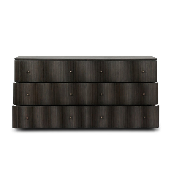 Ona 6-Drawer Dresser - Smoked Black Mindi