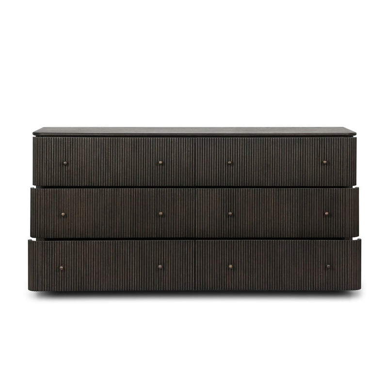 Ona 6-Drawer Dresser - Smoked Black Mindi