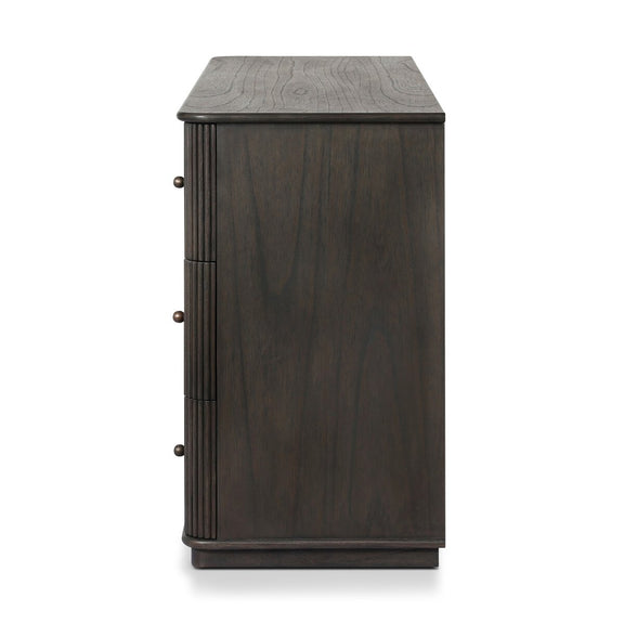 Ona 6-Drawer Dresser - Smoked Black Mindi