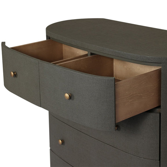 Amelia Chest - Dark Green Lacquered Linen