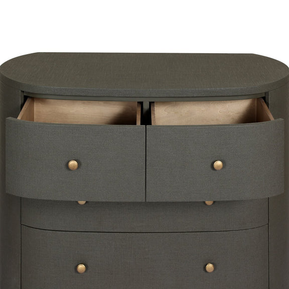 Amelia Chest - Dark Green Lacquered Linen