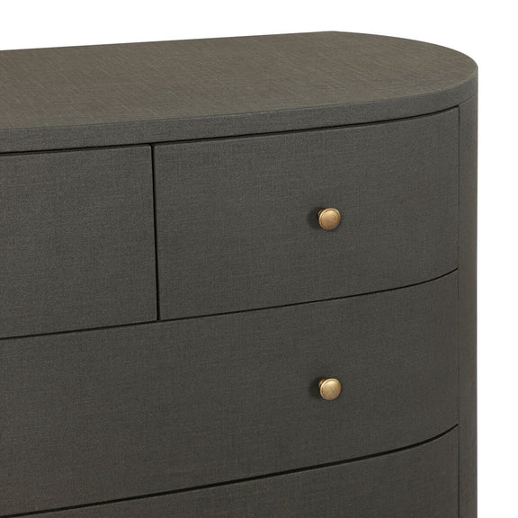 Amelia Chest - Dark Green Lacquered Linen