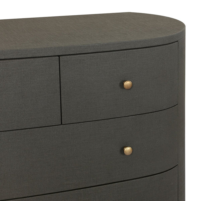 Amelia Chest - Dark Green Lacquered Linen