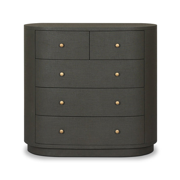 Amelia Chest - Dark Green Lacquered Linen